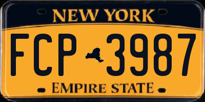 NY license plate FCP3987