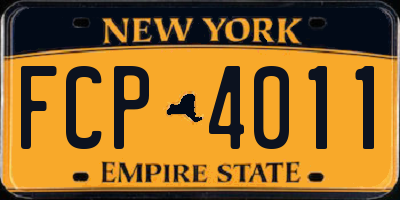 NY license plate FCP4011
