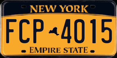 NY license plate FCP4015
