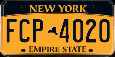 NY license plate FCP4020