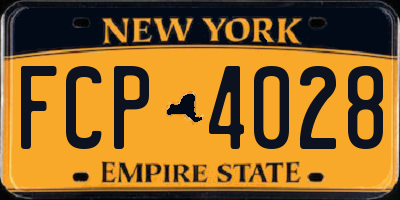 NY license plate FCP4028