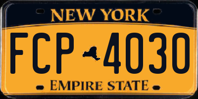 NY license plate FCP4030