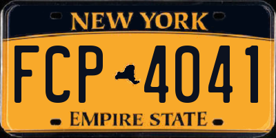 NY license plate FCP4041