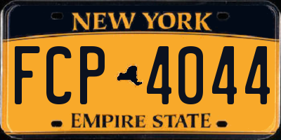 NY license plate FCP4044
