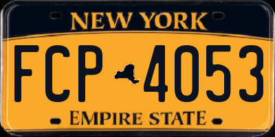 NY license plate FCP4053