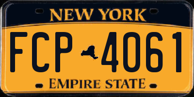 NY license plate FCP4061