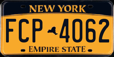 NY license plate FCP4062