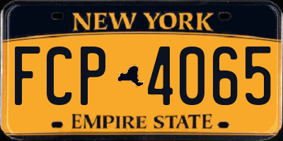 NY license plate FCP4065