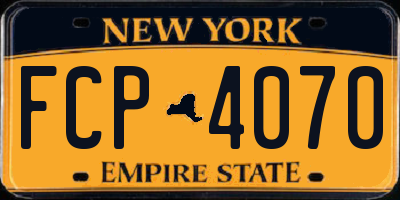NY license plate FCP4070