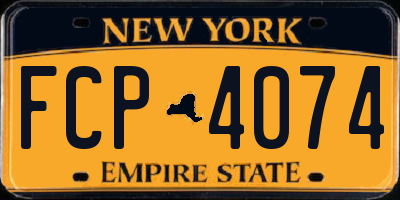 NY license plate FCP4074