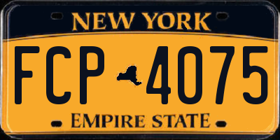 NY license plate FCP4075