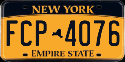 NY license plate FCP4076