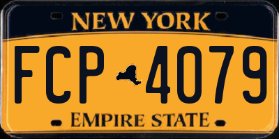NY license plate FCP4079
