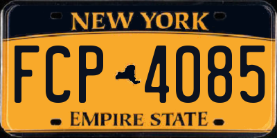 NY license plate FCP4085