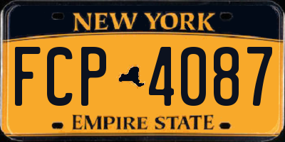 NY license plate FCP4087