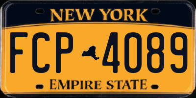 NY license plate FCP4089