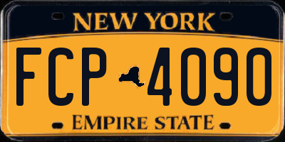 NY license plate FCP4090