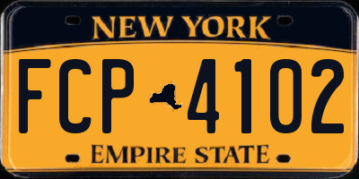 NY license plate FCP4102