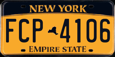 NY license plate FCP4106