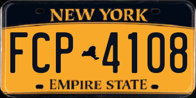 NY license plate FCP4108