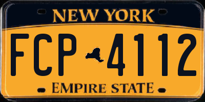 NY license plate FCP4112