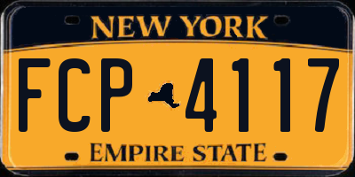 NY license plate FCP4117