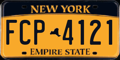 NY license plate FCP4121