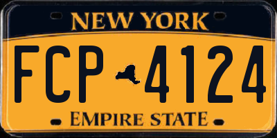 NY license plate FCP4124