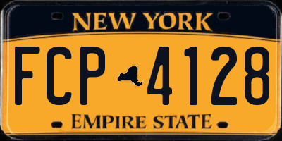 NY license plate FCP4128