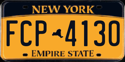 NY license plate FCP4130