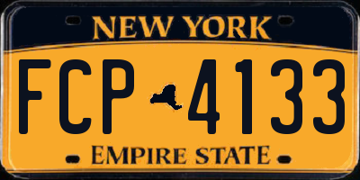 NY license plate FCP4133