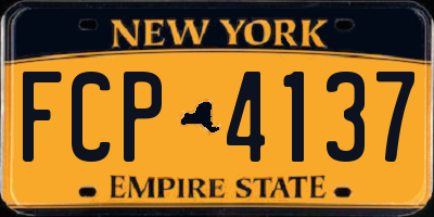 NY license plate FCP4137