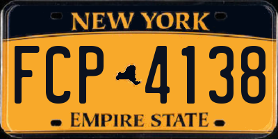 NY license plate FCP4138