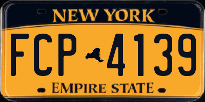 NY license plate FCP4139