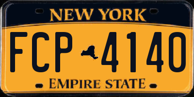 NY license plate FCP4140