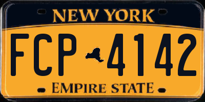 NY license plate FCP4142
