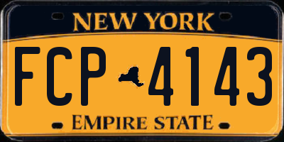 NY license plate FCP4143