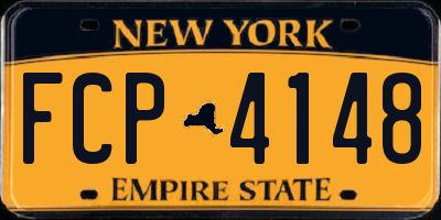 NY license plate FCP4148