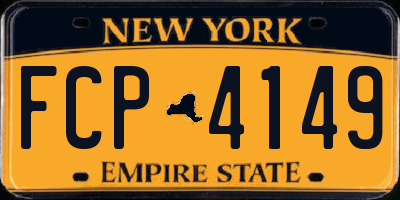 NY license plate FCP4149