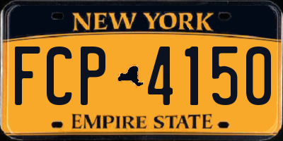NY license plate FCP4150