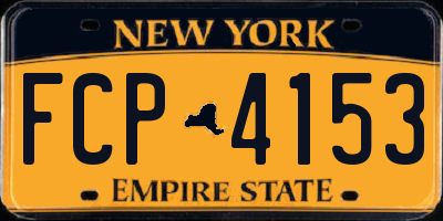 NY license plate FCP4153