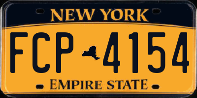 NY license plate FCP4154