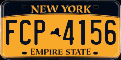 NY license plate FCP4156