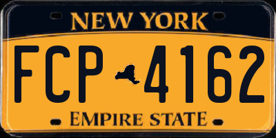 NY license plate FCP4162