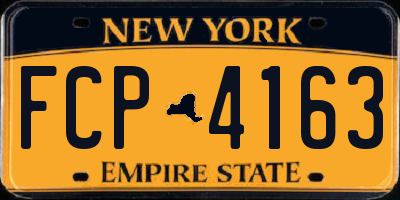 NY license plate FCP4163