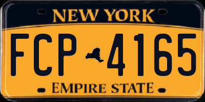 NY license plate FCP4165