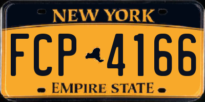 NY license plate FCP4166