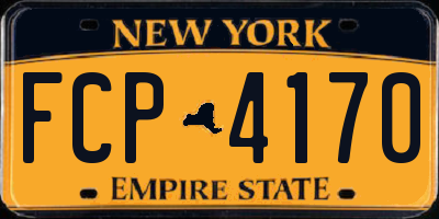 NY license plate FCP4170