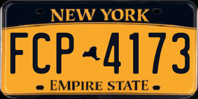 NY license plate FCP4173
