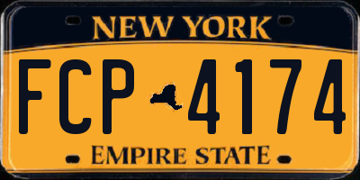 NY license plate FCP4174